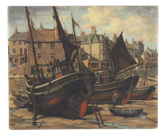 Fishing Boats St. Ives by James Charles Middleton