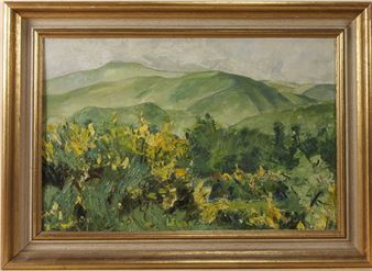 2 Gemälde: A) Abtei Kreuzberg an der Ahr/Streitenau - Ludwig Bauer