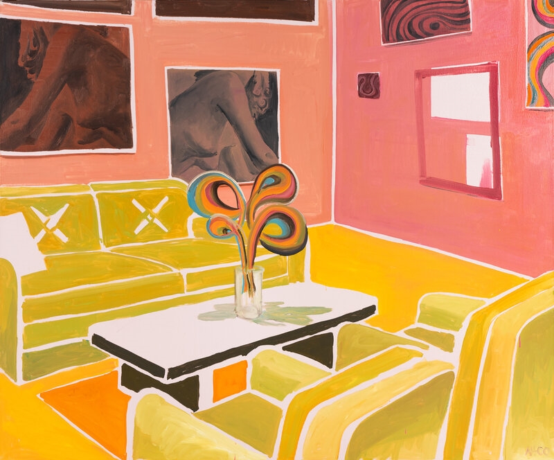 Artwork by Anton Henning, Interieur No. 78, Made of oil on canvas