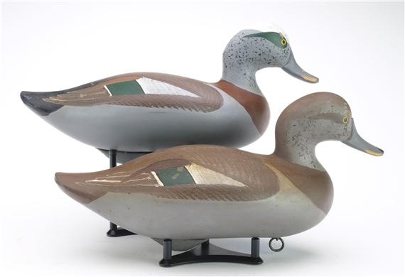 Pair of widgeon by Patrick Vincent, 1986