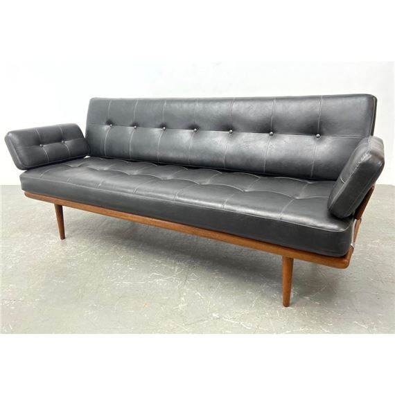 Peter Hvidt | PETER HVIDT Modernist Teak Minerva Sofa | MutualArt