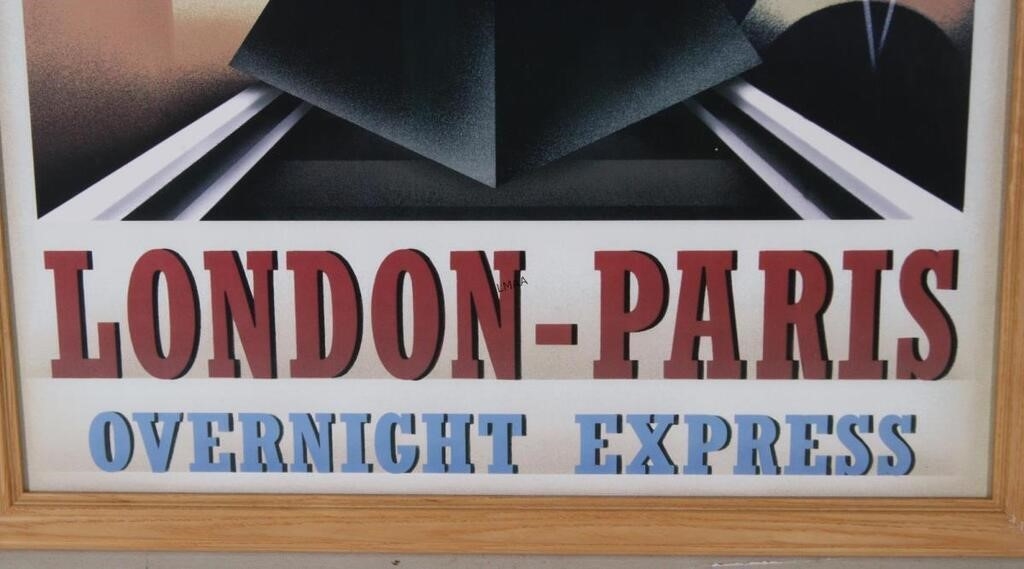 Steve Forney | VINTAGE LONDON-PARIS OVERNIGHT EXPRESS POSTER | MutualArt