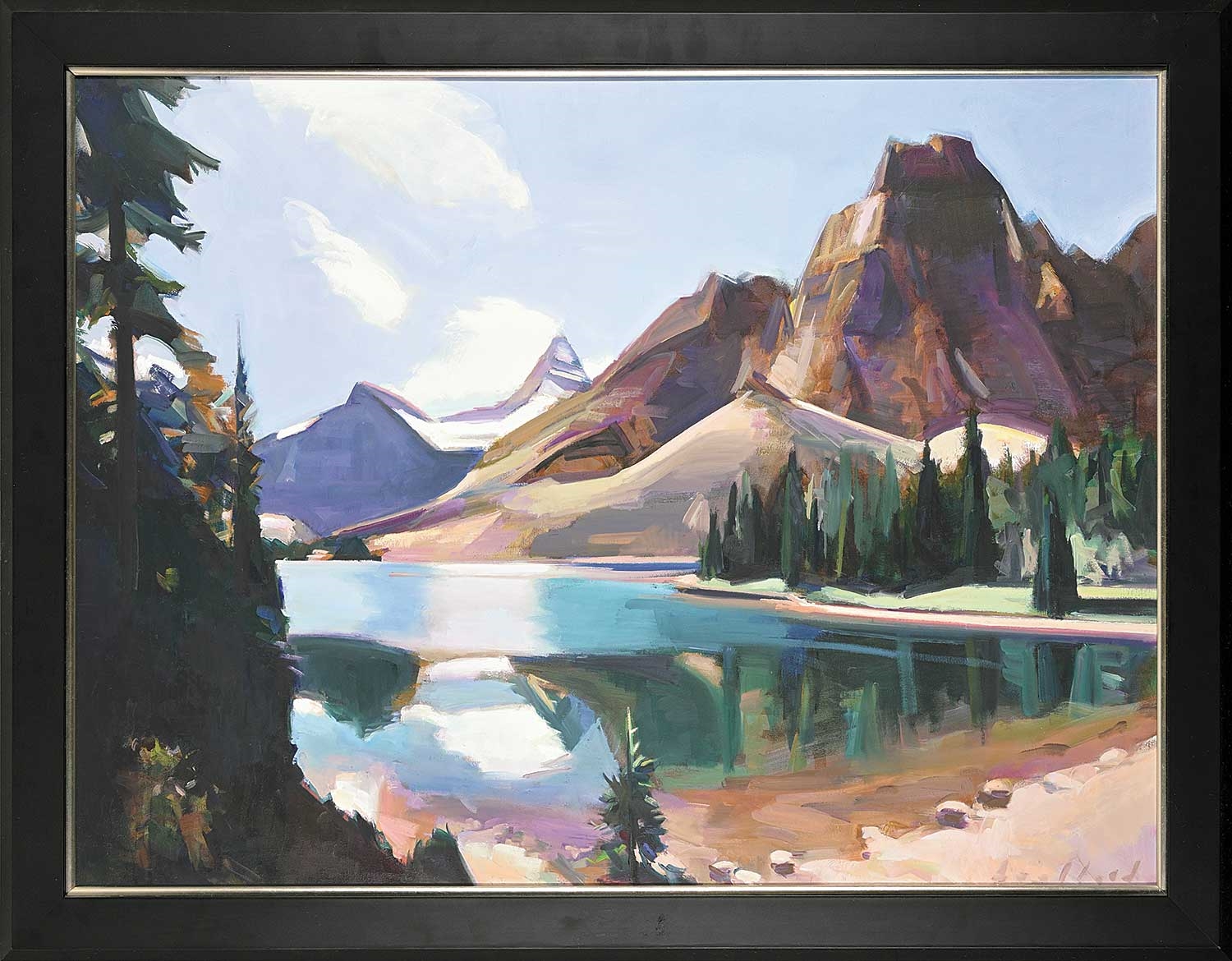 Artwork by Kenneth Lochhead, Mt.Assiniboine Reflection, Made of oil on canvas