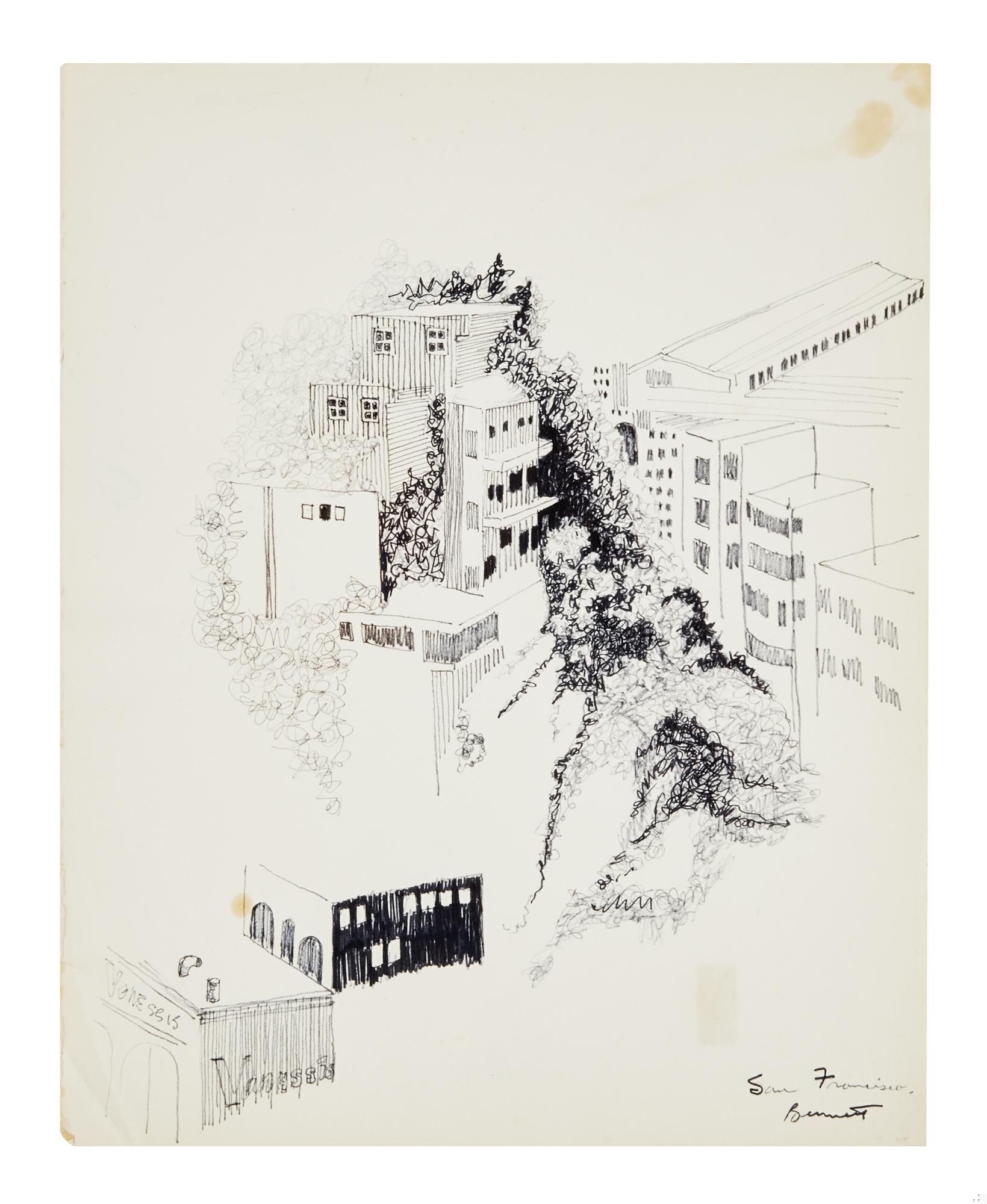 Tony Bennett | Tony Bennett | Original San Francisco Sketch | MutualArt
