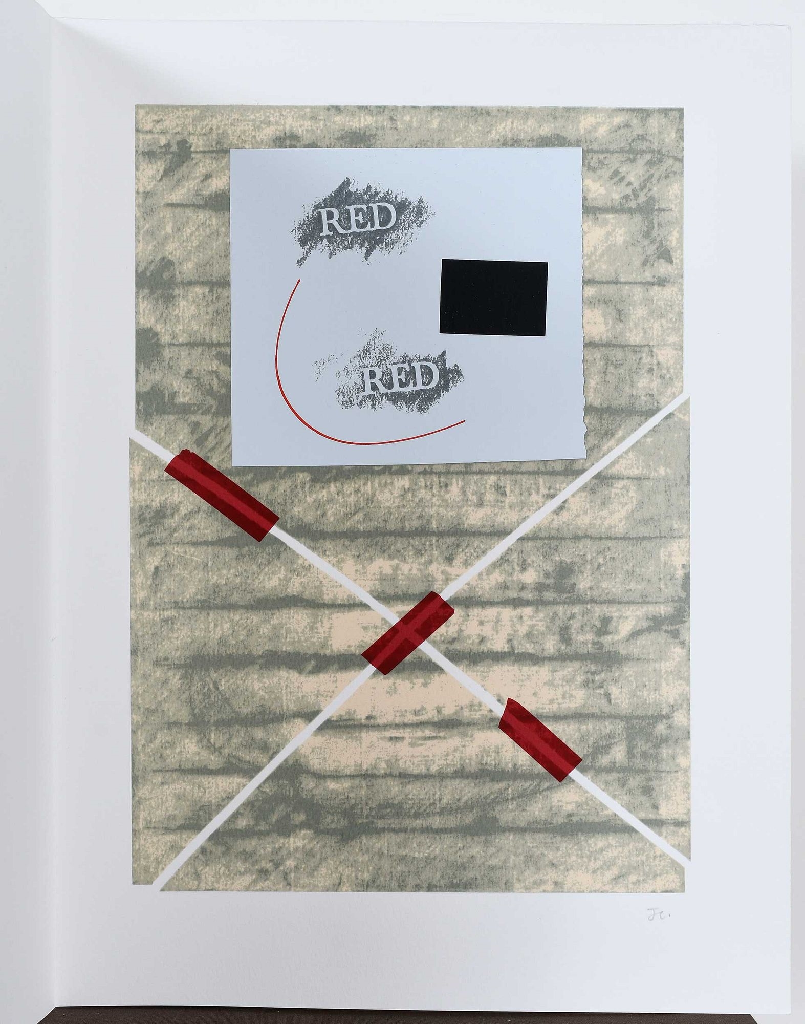 Artwork by Christopher Logue, John Christie, "Red Bird' by John Christie and Christopher Logue, Made of prints