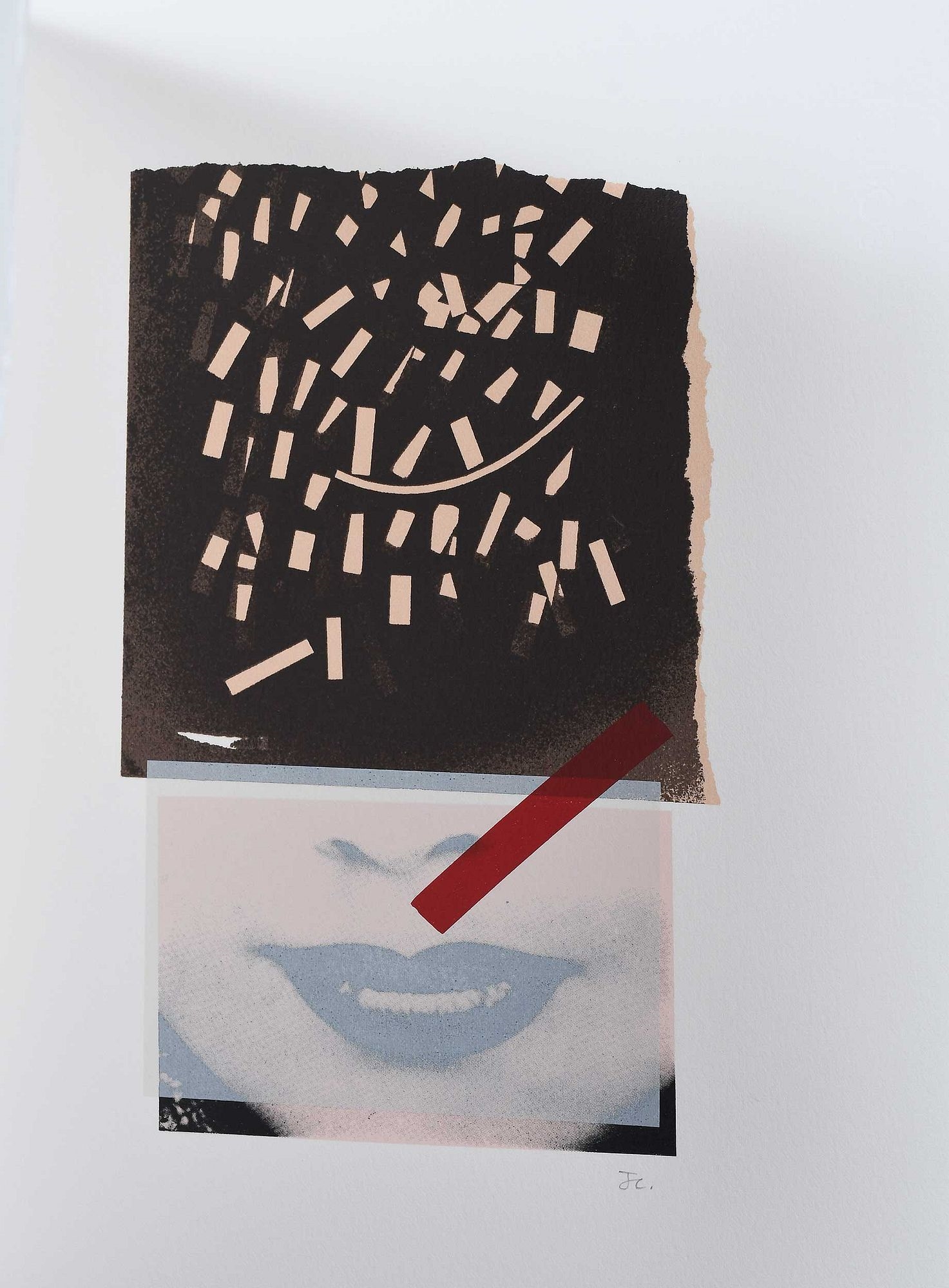 Artwork by Christopher Logue, John Christie, "Red Bird' by John Christie and Christopher Logue, Made of prints