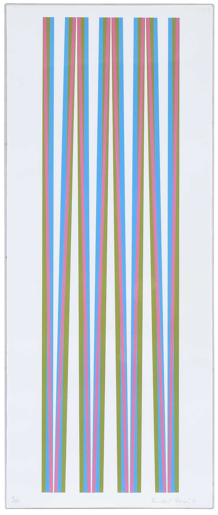 Bridget Riley | Three colour Study (1975) | MutualArt