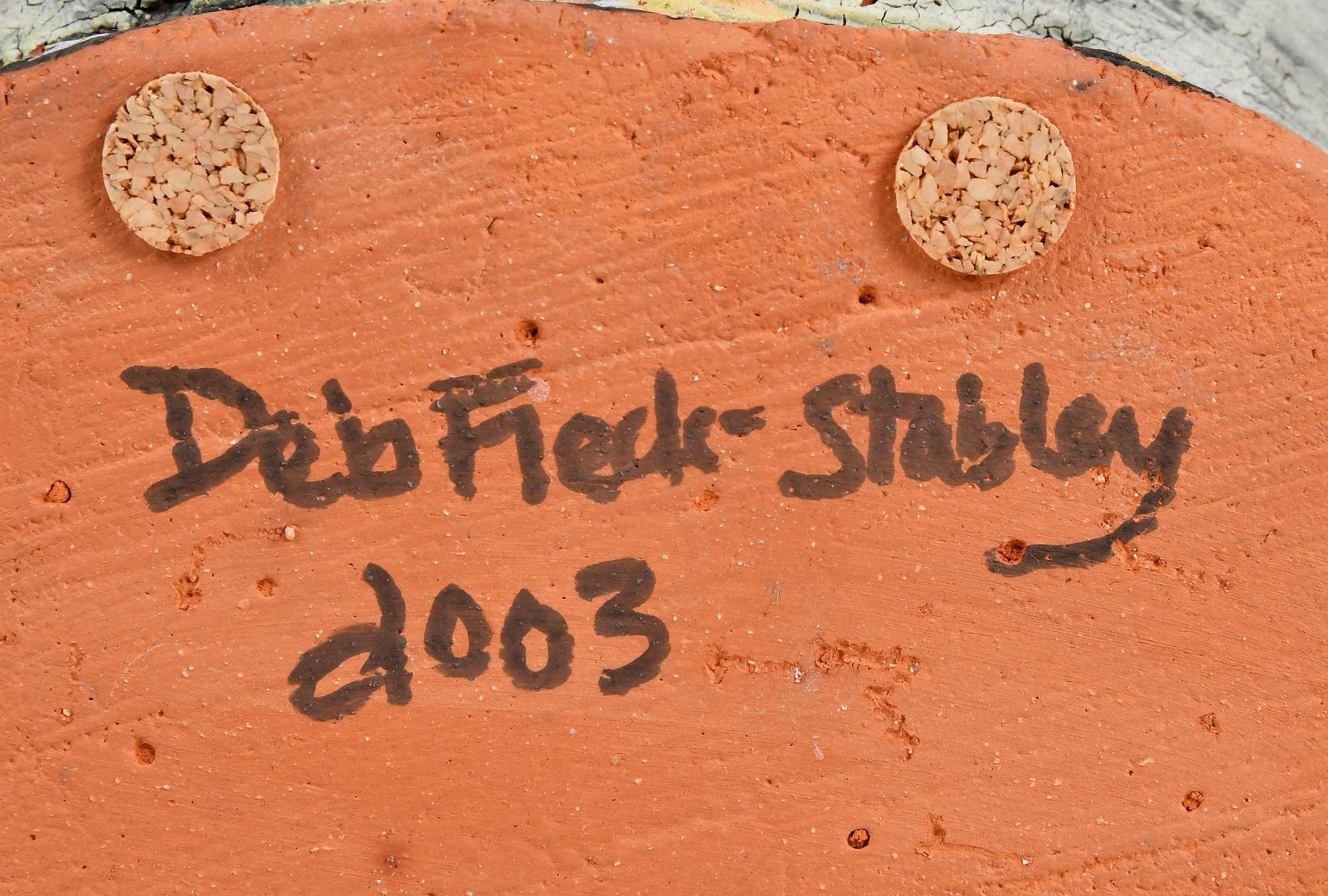 Artwork by Deb Fleck-Stabley, Head Vase, Made of painted ceramic