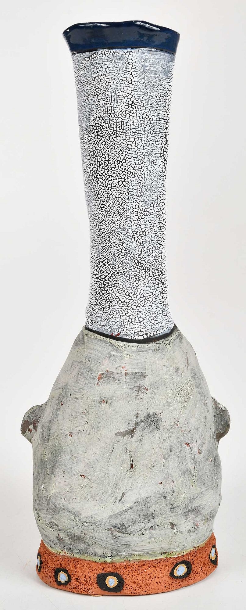 Artwork by Deb Fleck-Stabley, Head Vase, Made of painted ceramic