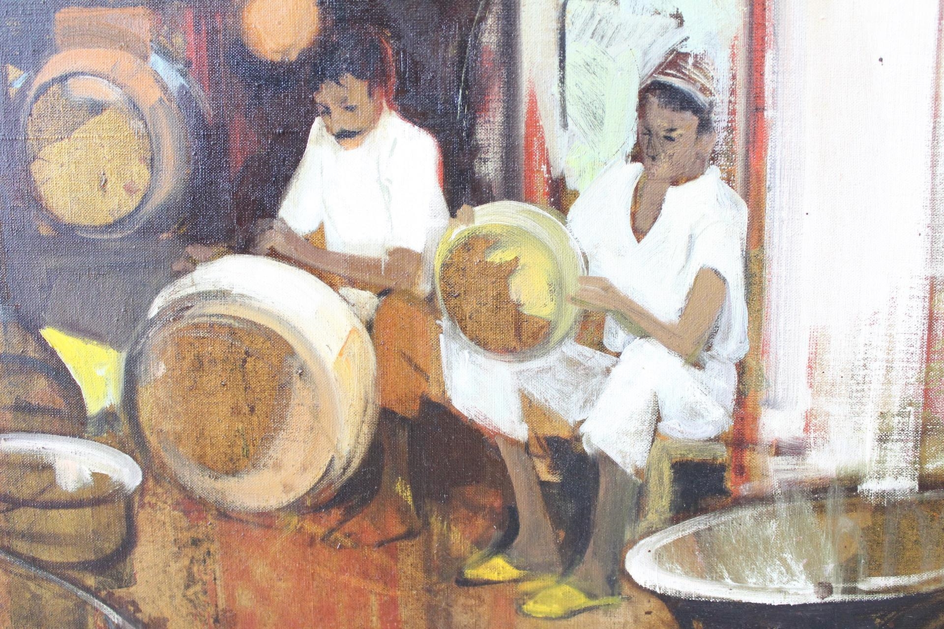 Artwork by Glenna Putt, Morocco Market, Made of Oil Painting