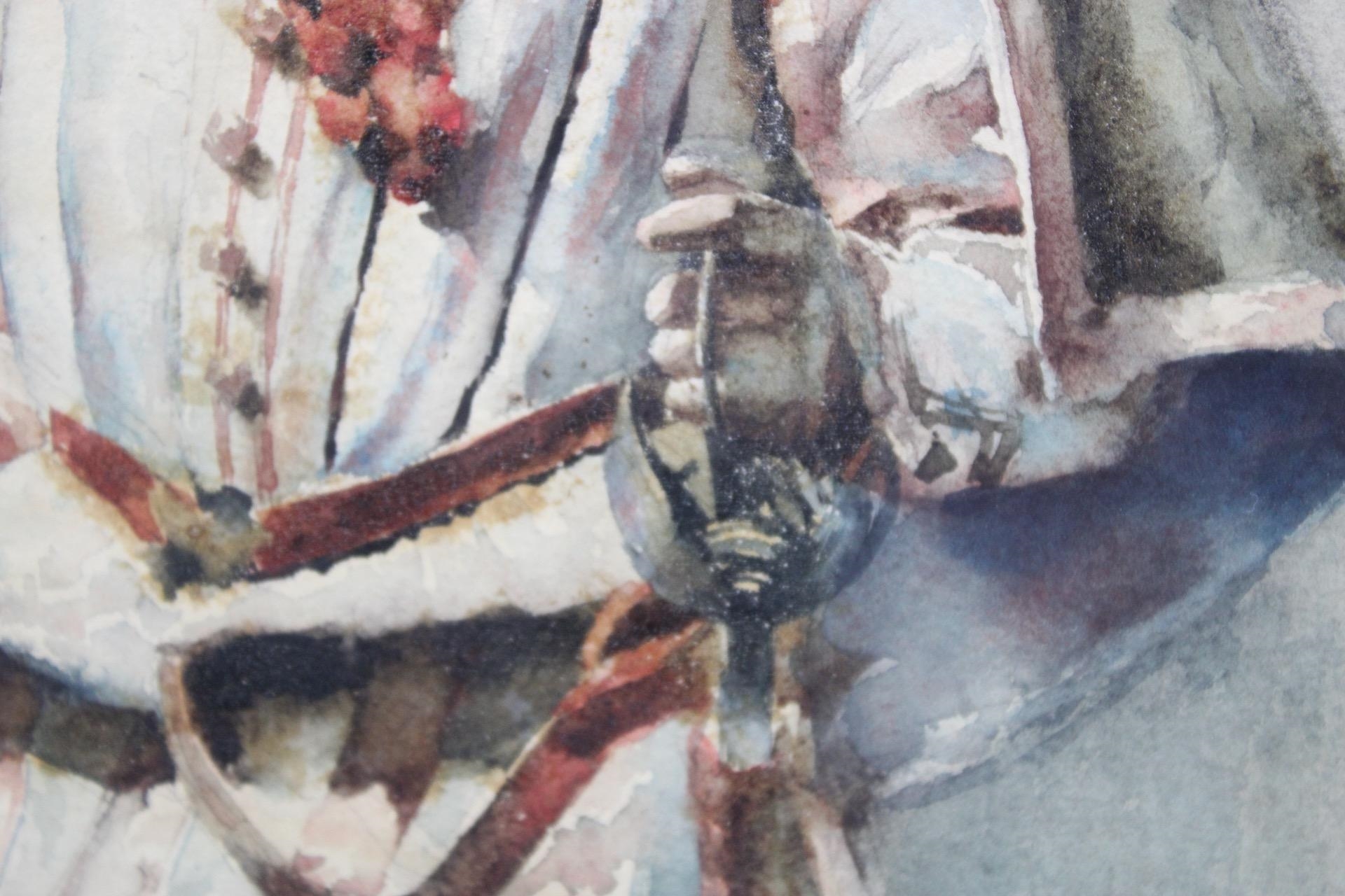 George Allen Rudd | George Allen Rudd Watercolor Painting of a Cavalier ...