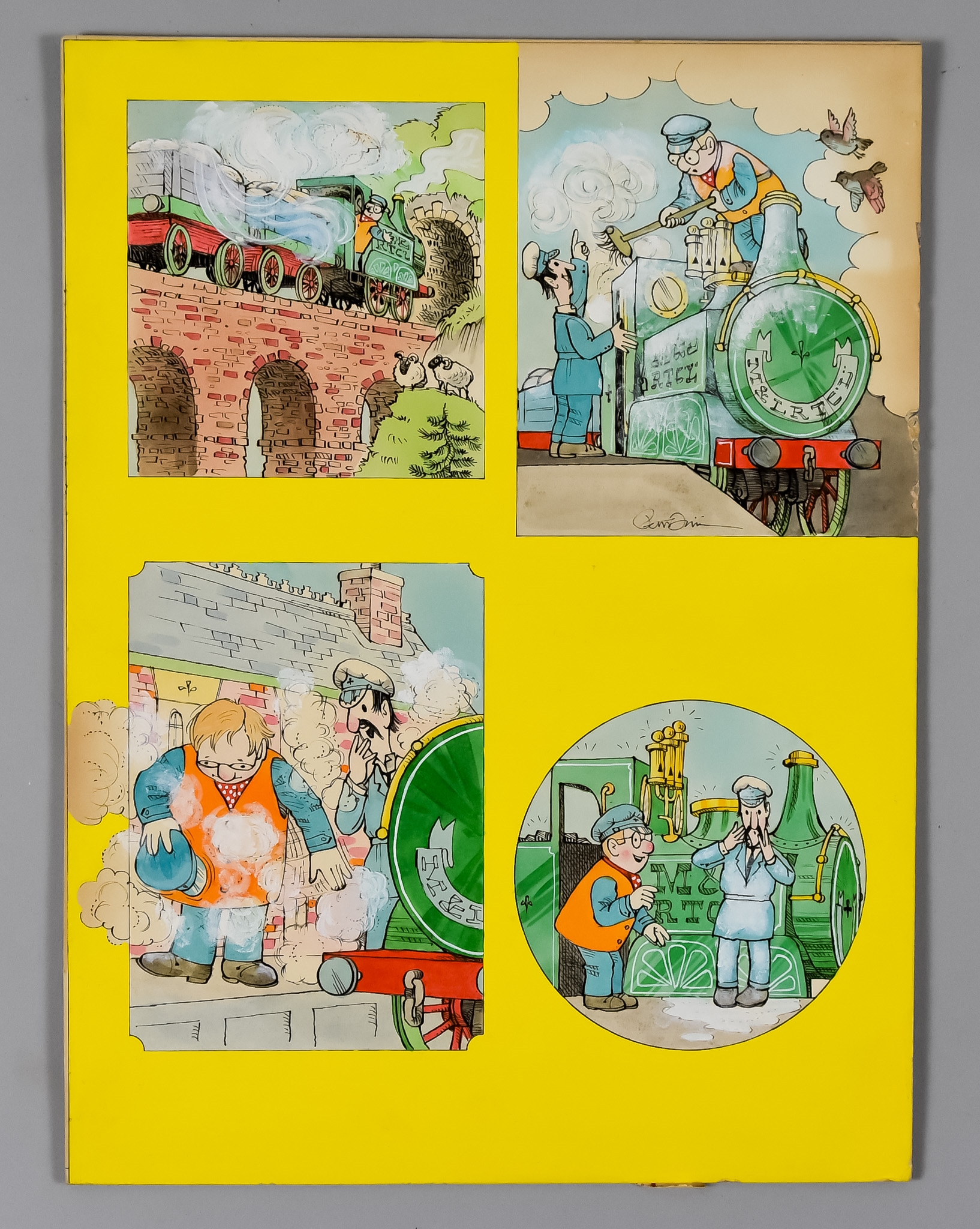 Peter Firmin (1928-2018) -Ink and watercolour - Original artwork for 'Ivor the Engine - Peter Firmin