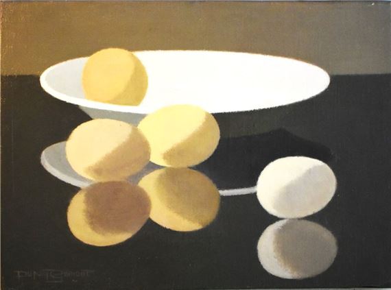 Assiette aux œufs, 1985 - Assiette aux champignons, 1987 by Claude Dupont-Gomont, 1985