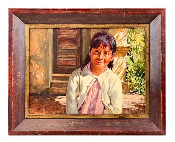 Ross Stefan (1934 - 1999) "Buenos Dias!" Oil on Canvas by Ross Stefan, 1966