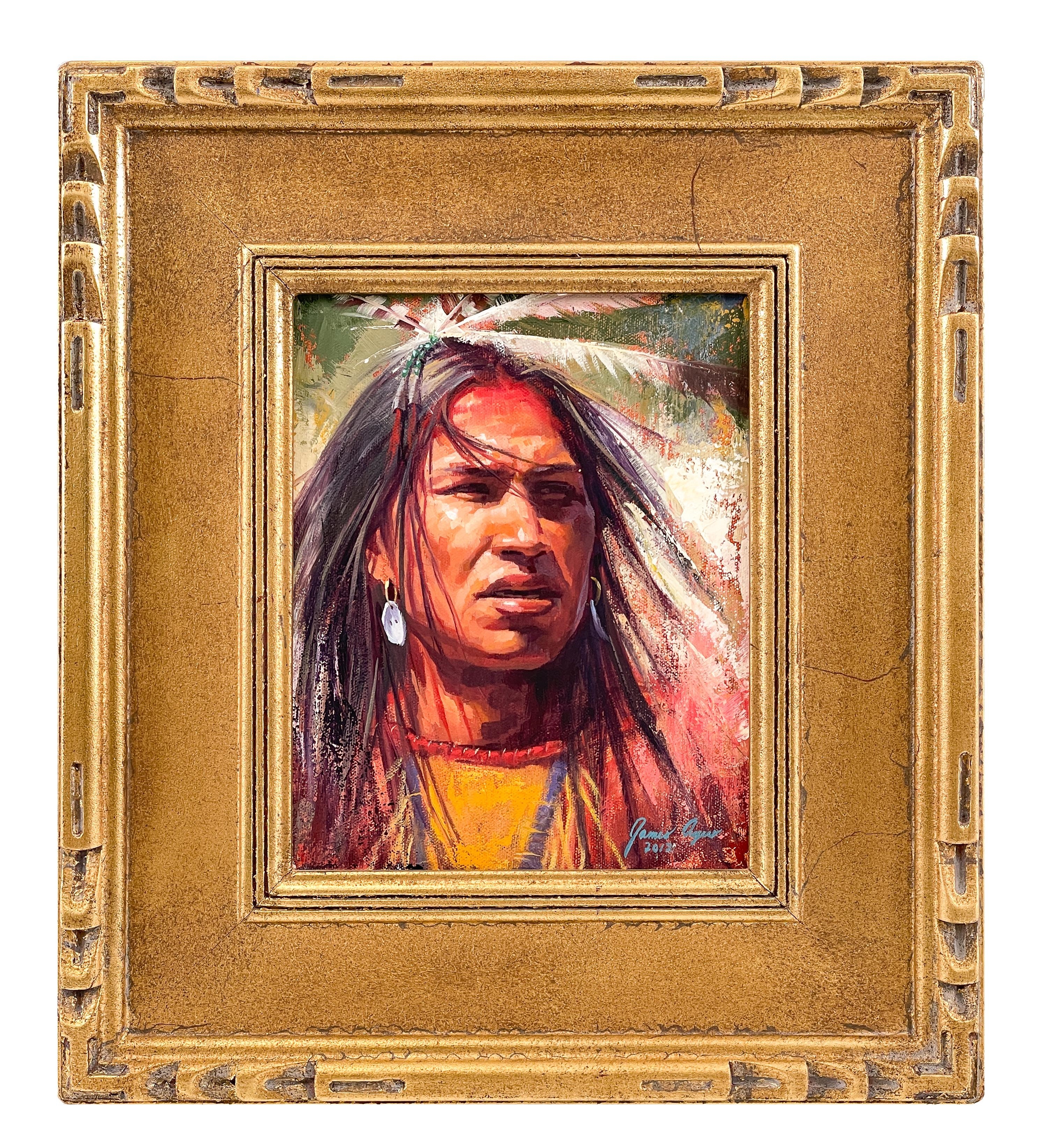 James Ayers | James Ayers (Born 1969) Face of Courage (Cheyenne) Oil on ...