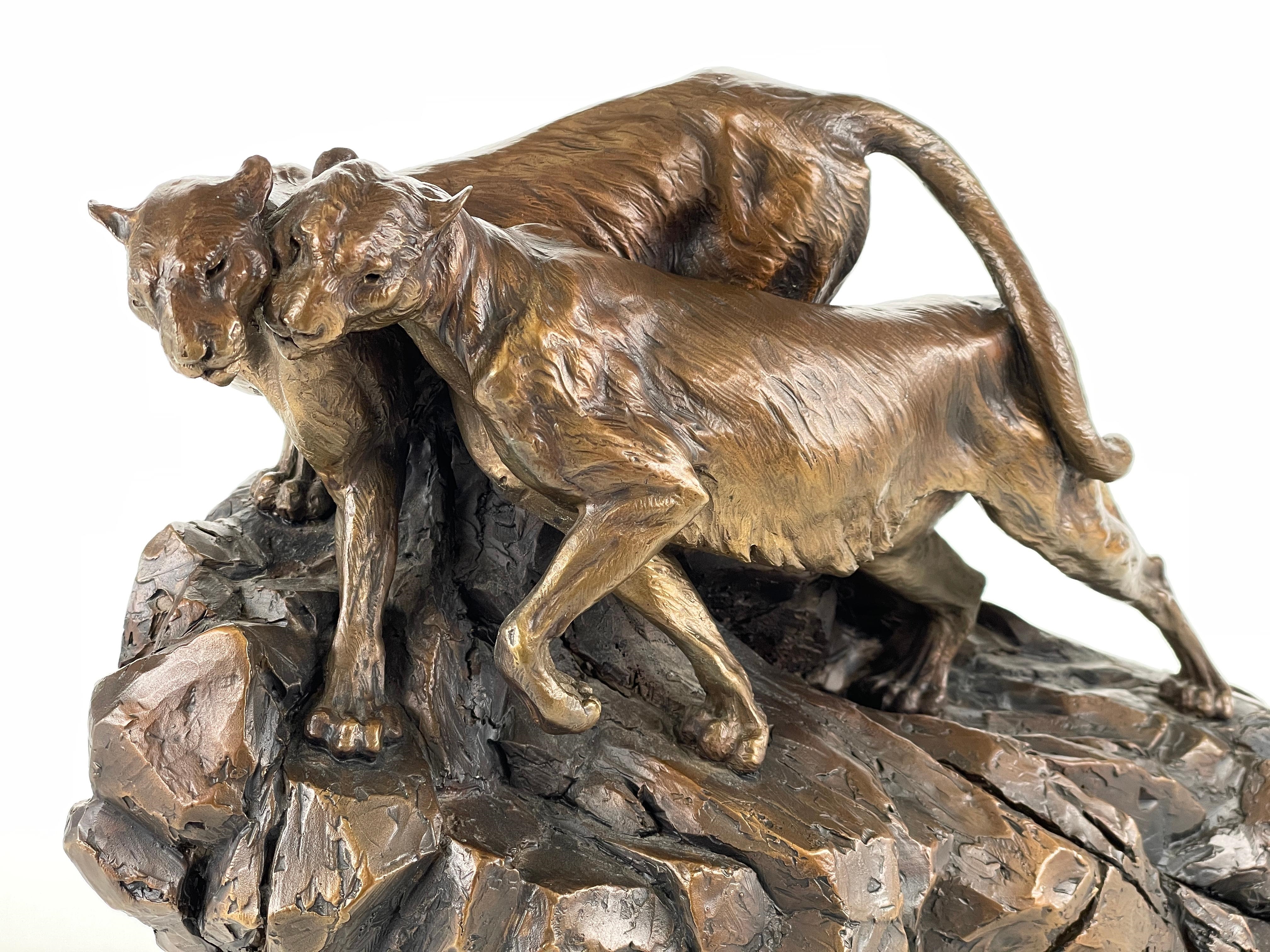 Ken Rowe | Ken Rowe (Born 1954) Love on the Rocks Bronze Sculpture ...