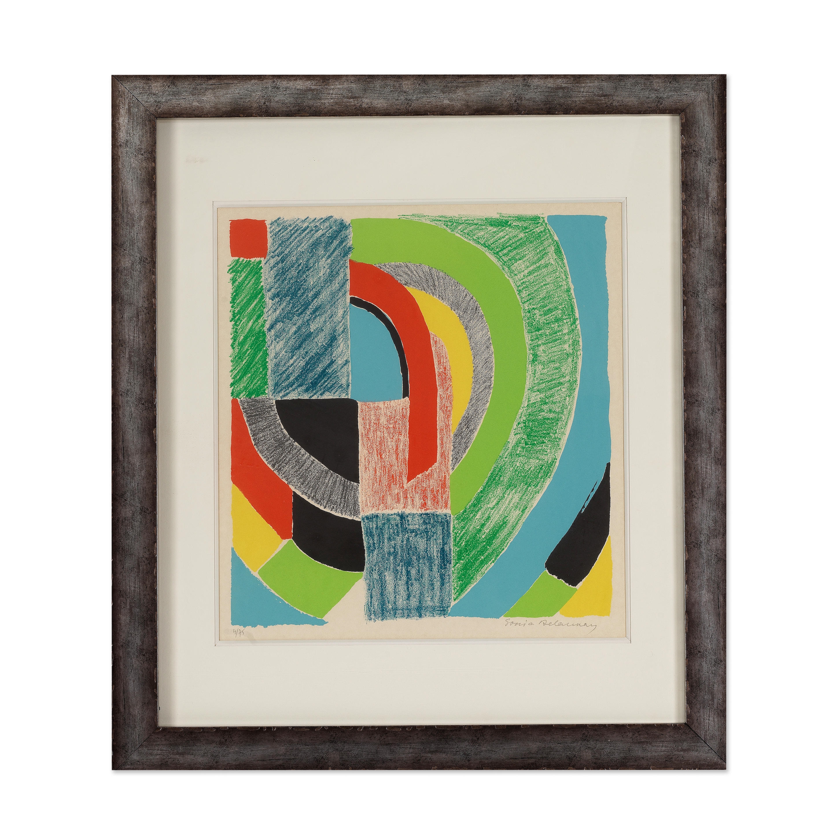 Artwork by Sonia Delaunay, Rythme couleur, circa 1967, Made of colour lithograph