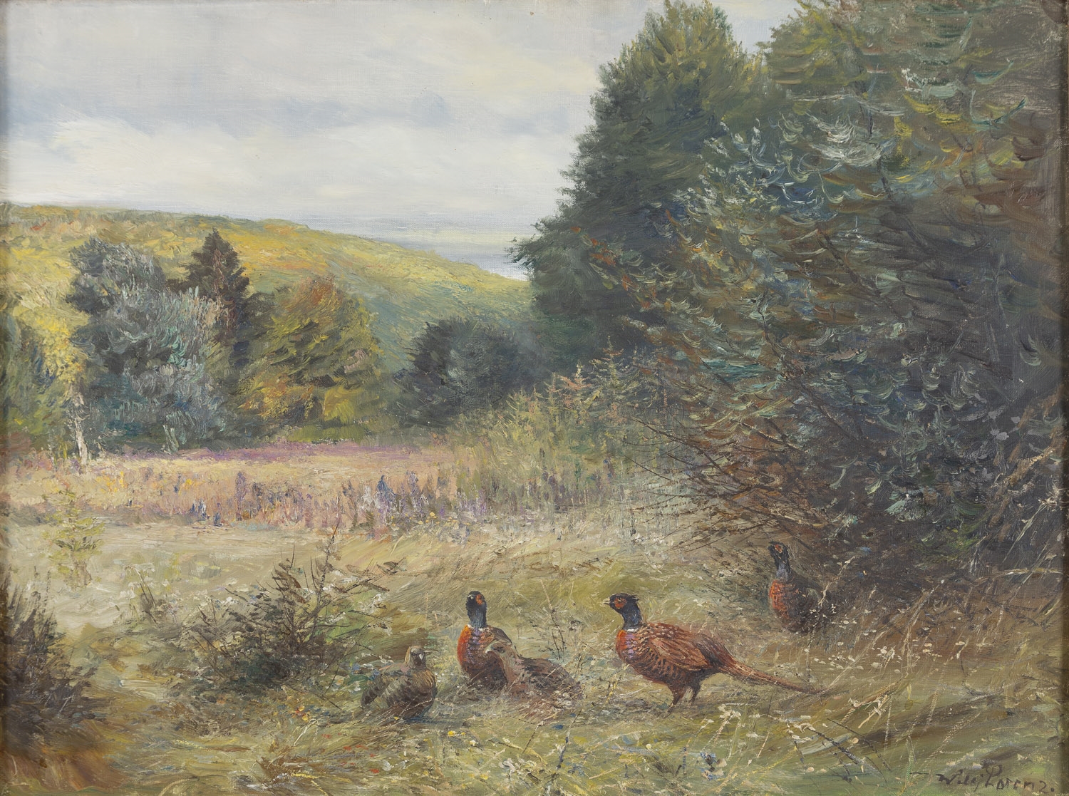 Pheasants on the edge of the forest - Wilhelm Lorenz