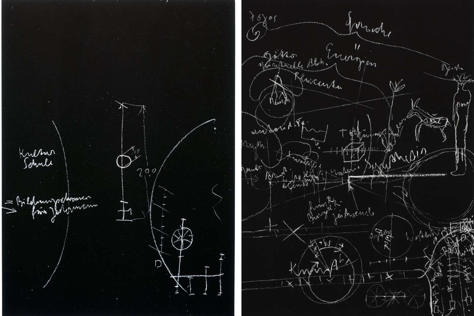 Tafel I & II, (Blackboard I & 2 - Joseph Beuys