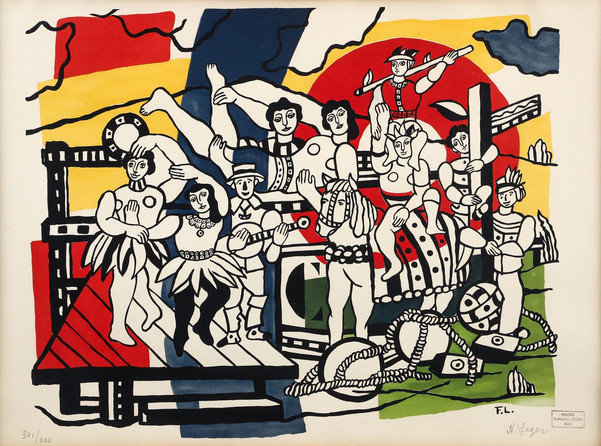 After Fernand Leger La Grande Parade Color Lithograph - Fernand Léger