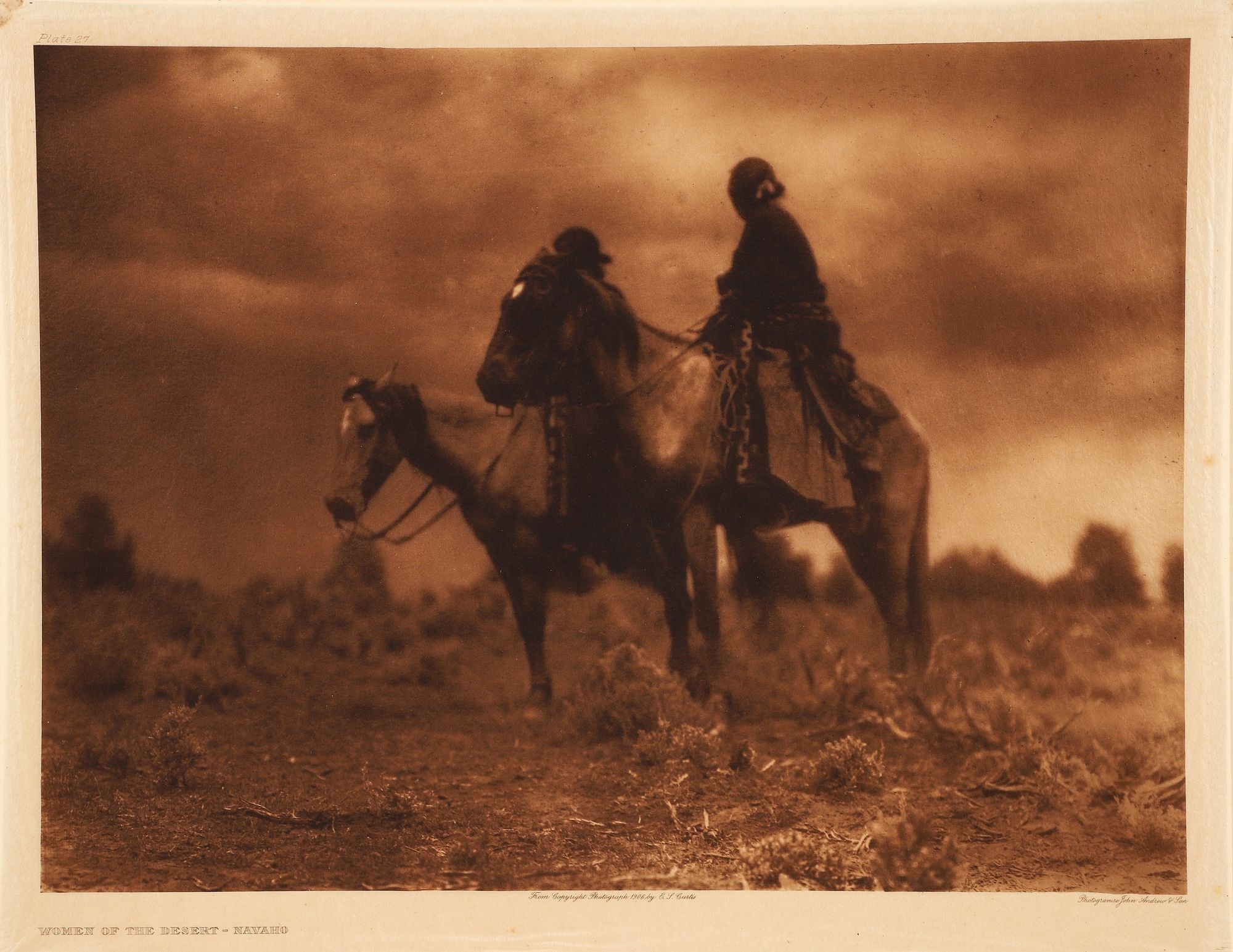 Edward Curtis large photogravure Women of the Desert Navaho - Edward S. Curtis