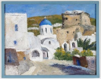 Artwork by Rudolf Alber, Santorin Akrotiri, Made of oil on canvas