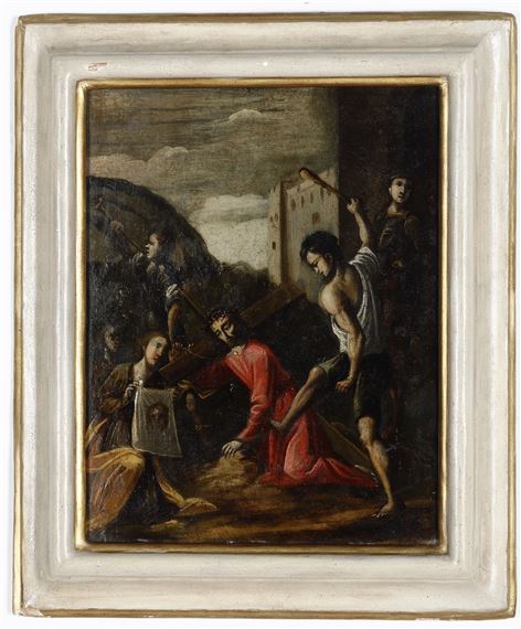 Scuola romana del XVII secolo Il velo della Veronica by Roman School, 17th Century