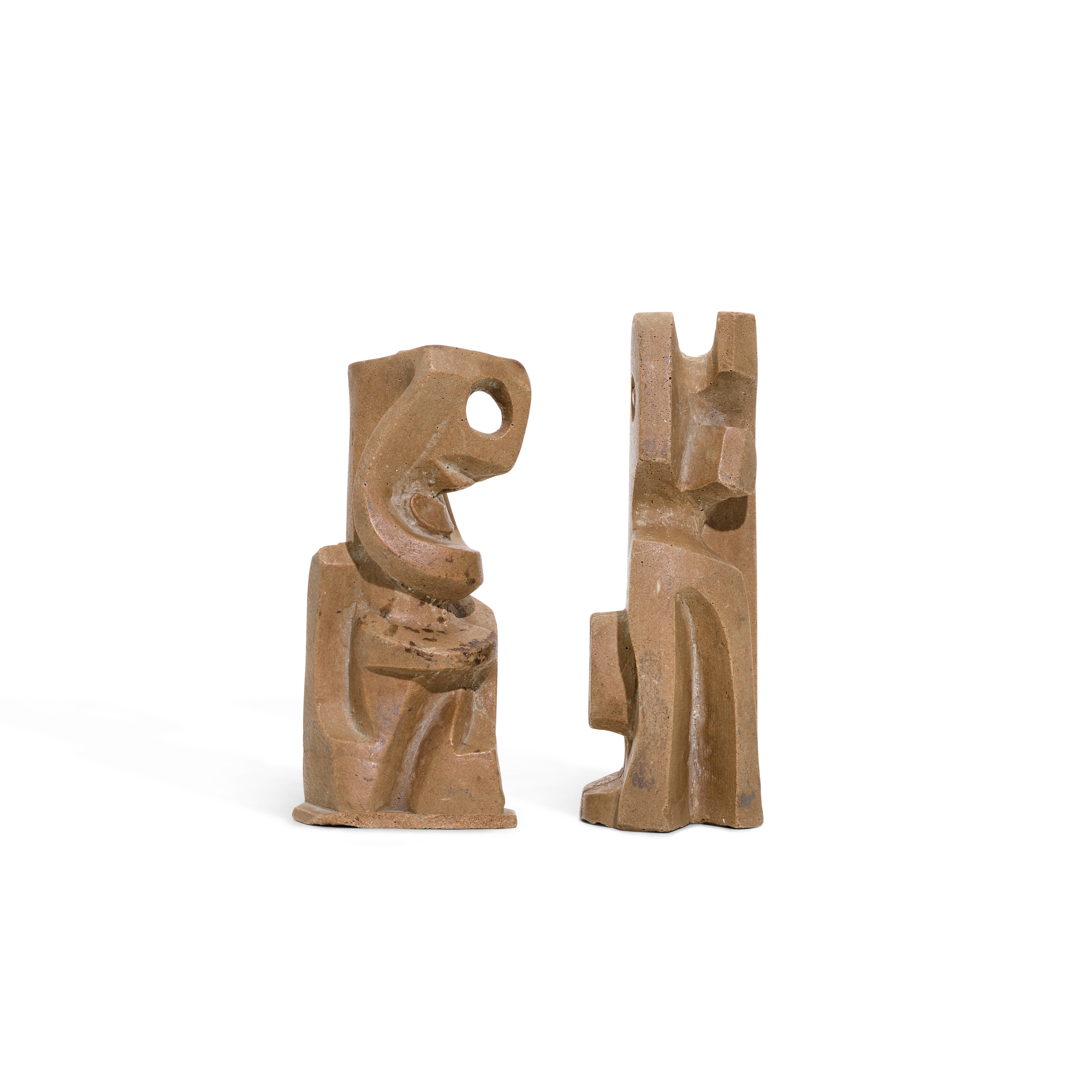Aref el Rayess | Untitled (Two clay sculptures | MutualArt