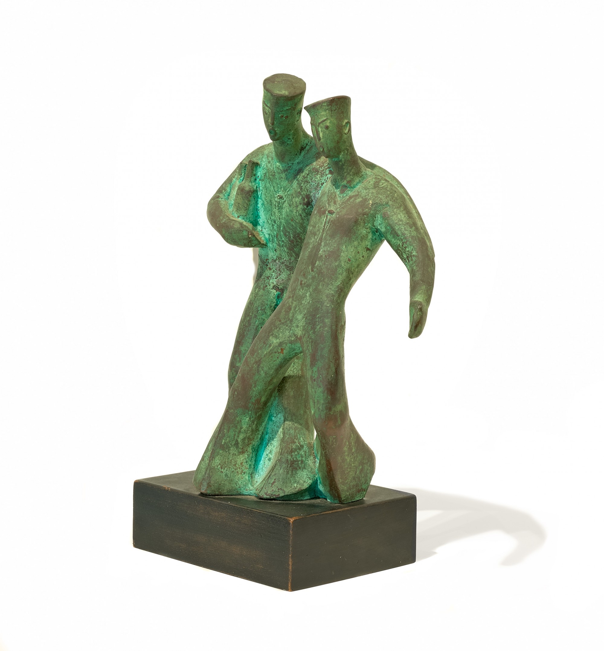 Artwork by Daphne Mayo, TWO JOLLY SAILORMEN, c.1942, Made of copper