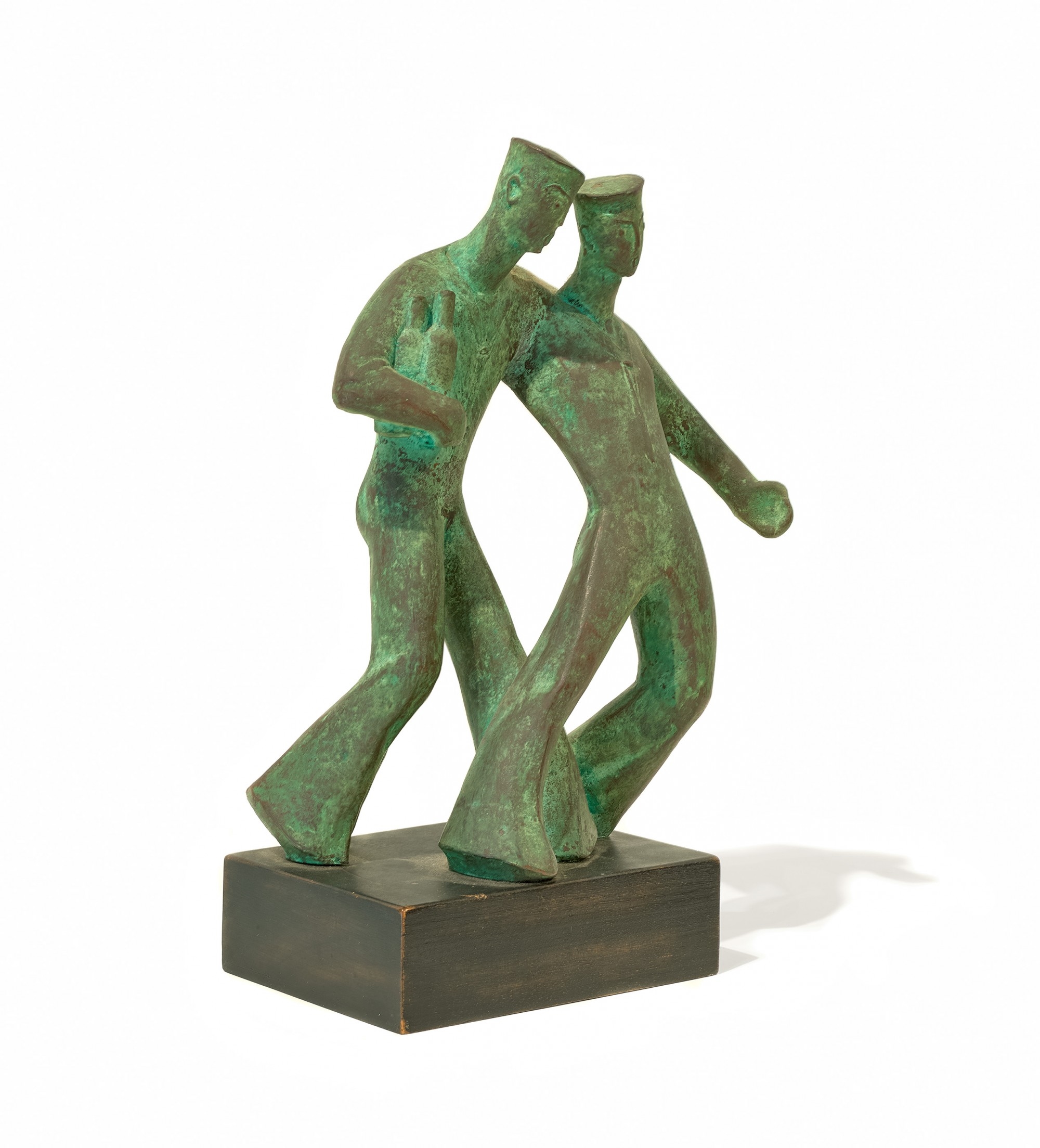 Artwork by Daphne Mayo, TWO JOLLY SAILORMEN, c.1942, Made of copper