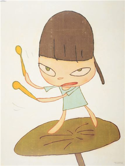 Yoshitomo Nara (b.1959) Banging the Drum by Yoshitomo Nara, 2020
