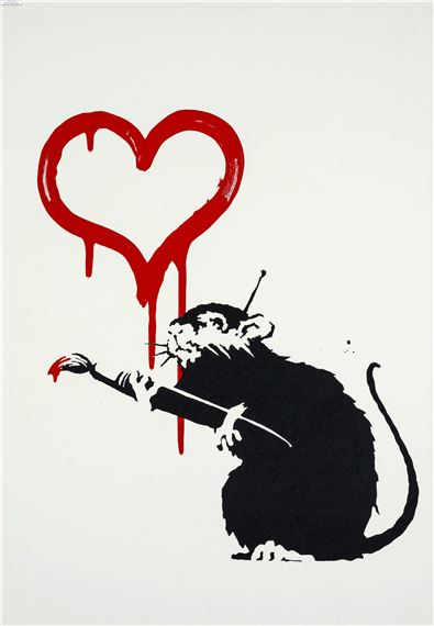 Banksy (b.1974) Love Rat by Banksy, 2004