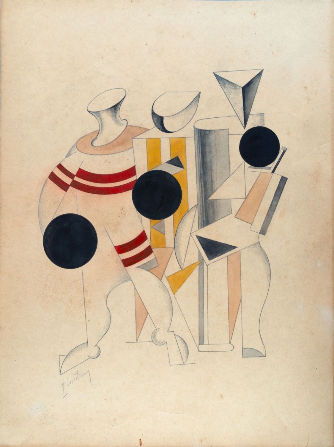 Cubist Figures - El Lissitzky