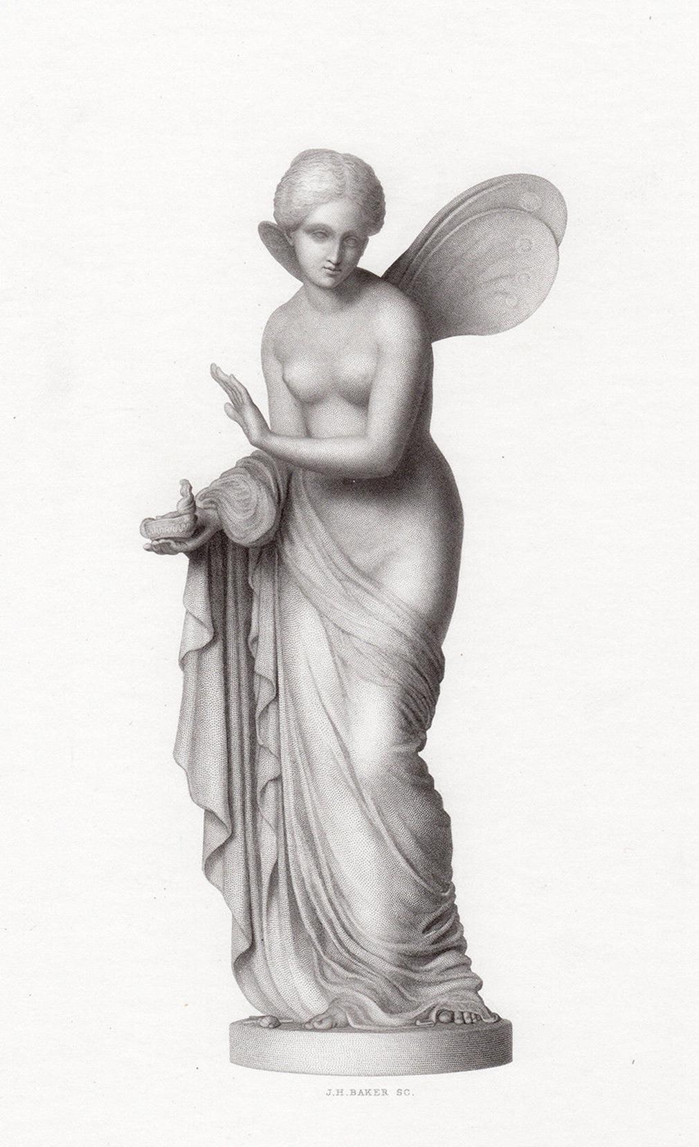 Artwork by Wolf Von Hoyer, Psyche, Made of Antique engraving on wove paper
