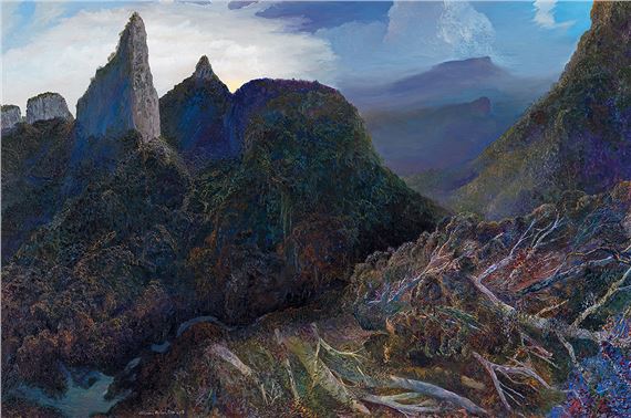 Nimbin Rocks with Distant Storm by William Robinson, 2003