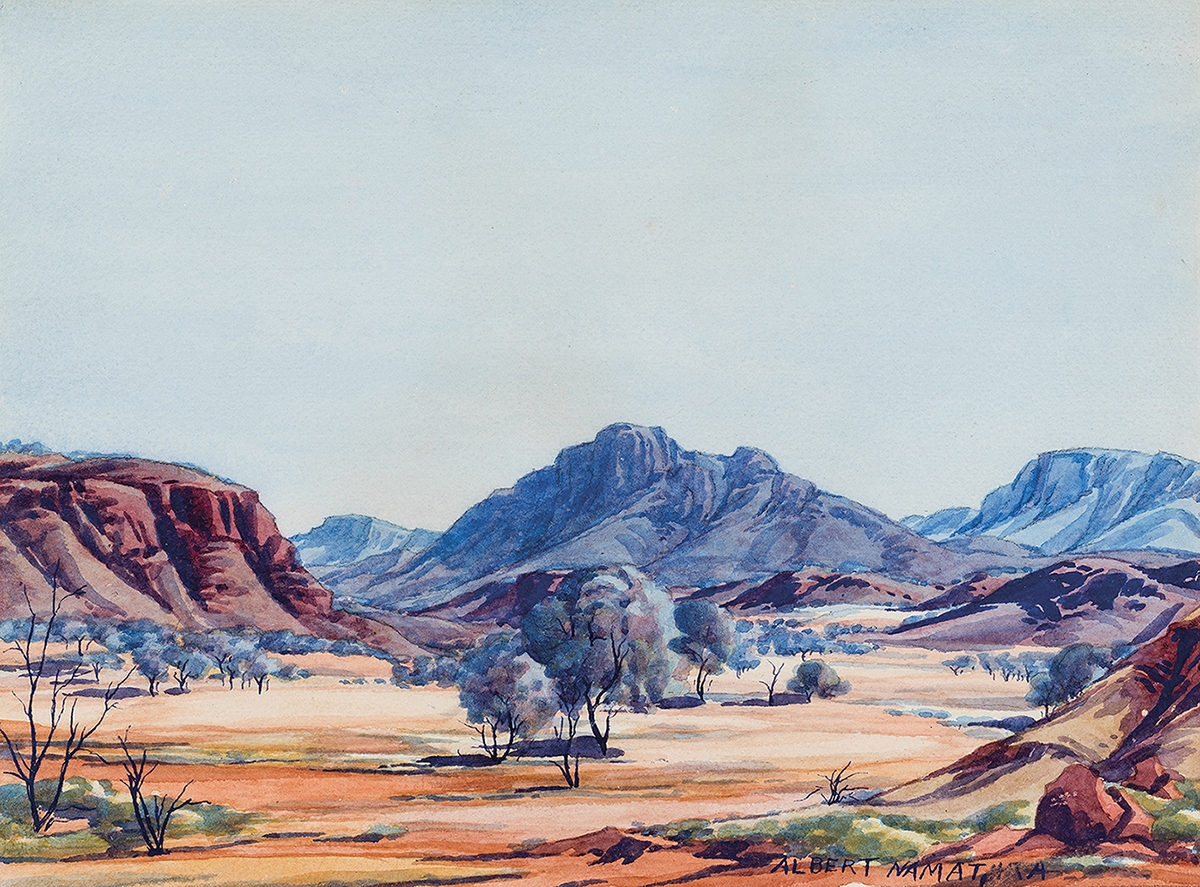 Central Australian Landscape - Albert Namatjira