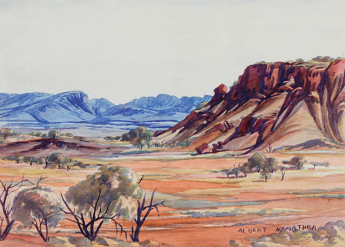Central Australian Landscape - Albert Namatjira