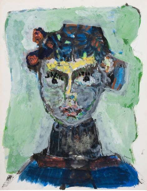 Jacques Soisson | Human figure with green background | MutualArt