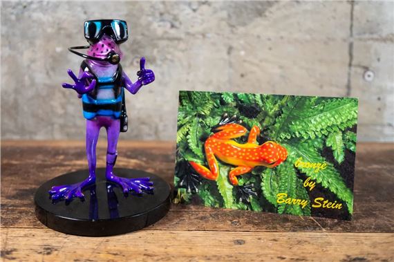 Scuba Pink Purple Frog by Barry Stein