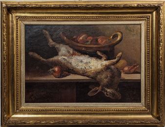 Trophée au lapin extrait de la forêt de Pacy - A. Coignard