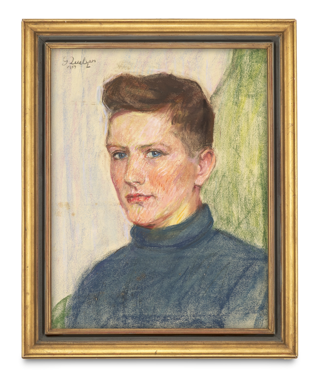 Artwork by Gertrud Zuelzer, Portrait eines jungen Mannes, Made of pastel on paper