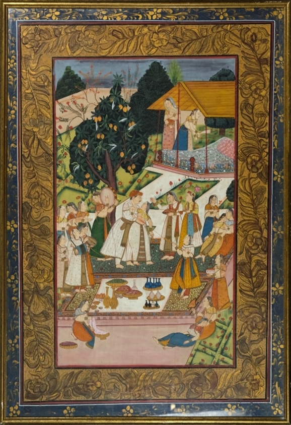 India, wedding scene at the court of a Mughal ruler - Indian School, 19th Century