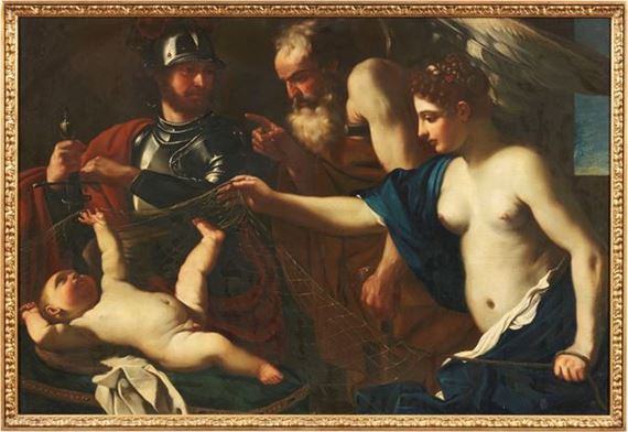 Venere, Marte, Amore e il Tempo by Il Guercino, 1591