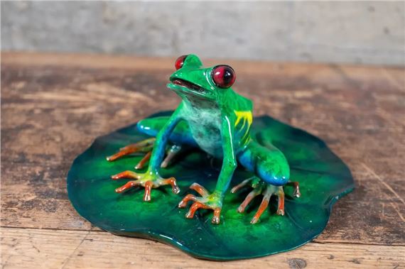 Frog; Lily Pad by Barry Stein