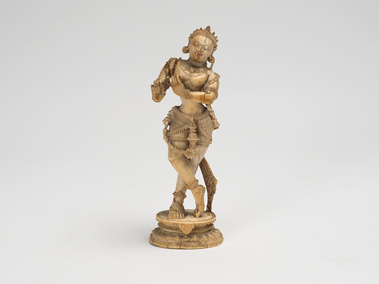 An Indian Ivory Carved Figure of Krishna, Late 19th Century - Indian School, 19th Century