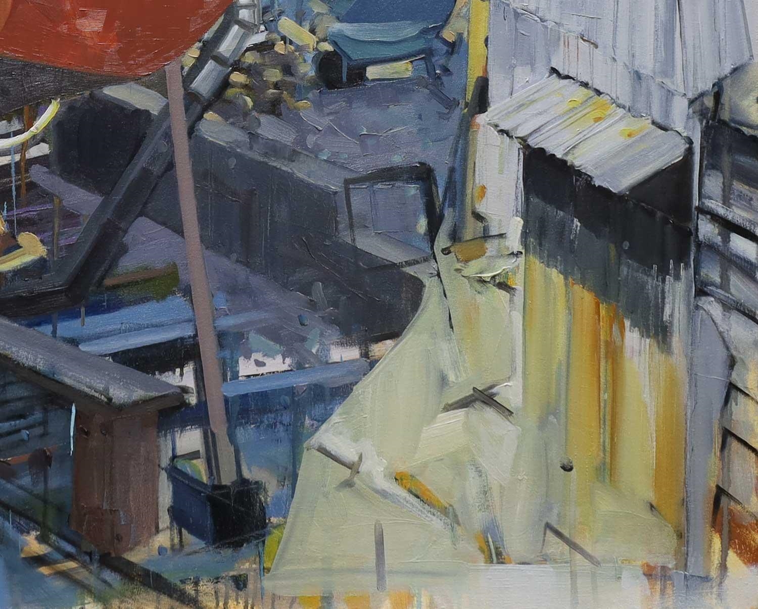 Artwork by Michael Nay, Two Regulars on the River, Made of Oil on canvas