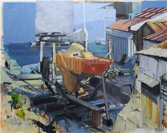 Two Regulars on the River - Michael Nay