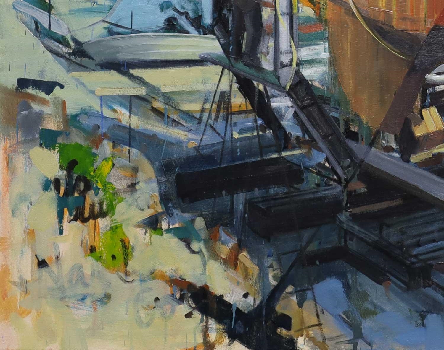 Artwork by Michael Nay, Two Regulars on the River, Made of Oil on canvas