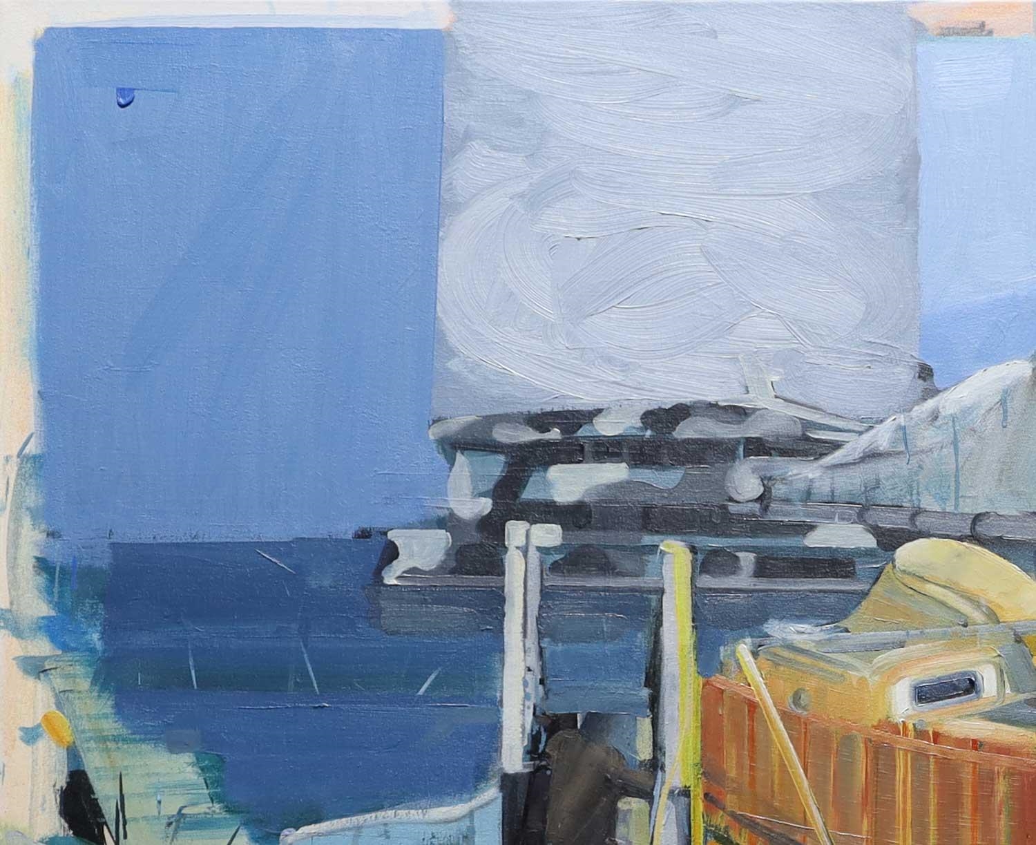 Artwork by Michael Nay, Two Regulars on the River, Made of Oil on canvas