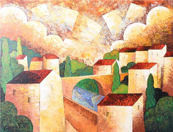 Le Village Jaune by Jacques Henri Guyot